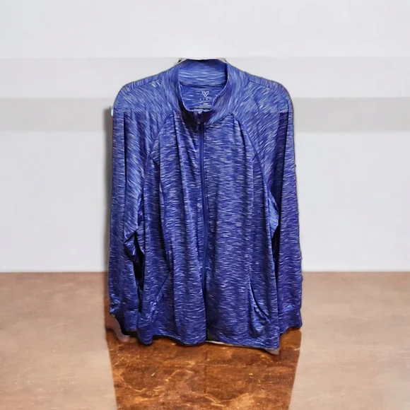 Women's Livi Active Jacket by Lane Bryant 26/28 Blue White - Picture 6 of 9